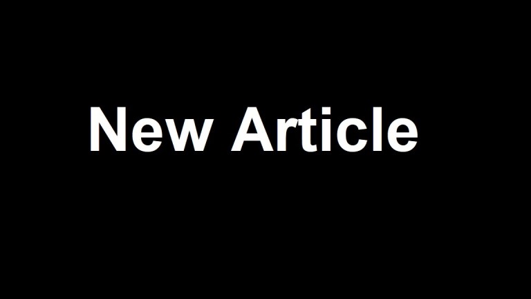 New Article